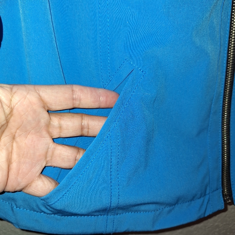 Chico's Zenergy Size 2  Large Black Design Reversible Windbreaker - Picture 6 of 8